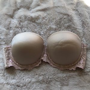Strapless nude colored bra, 34C